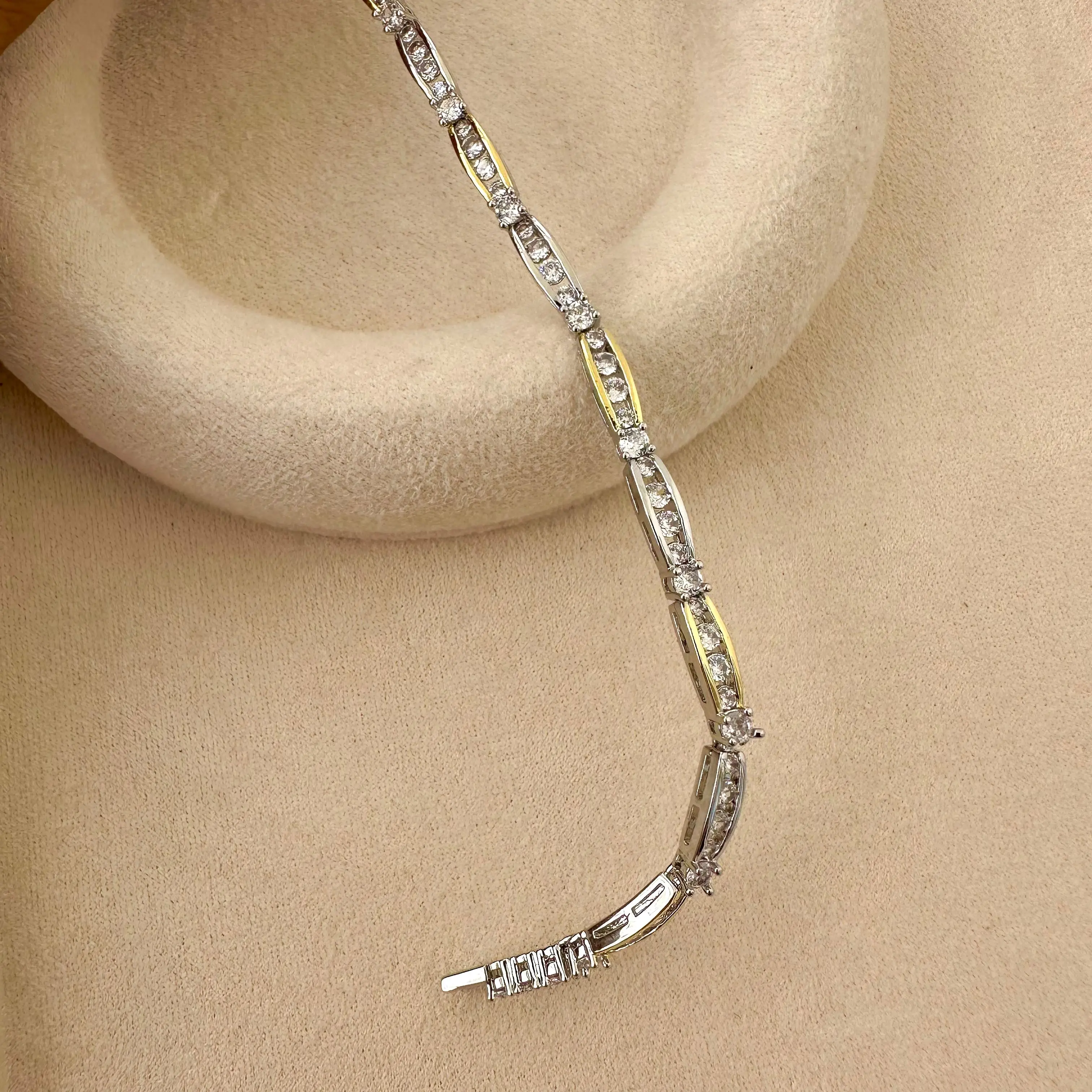 GY0030 Gold Silver Su Yolu Bileklik