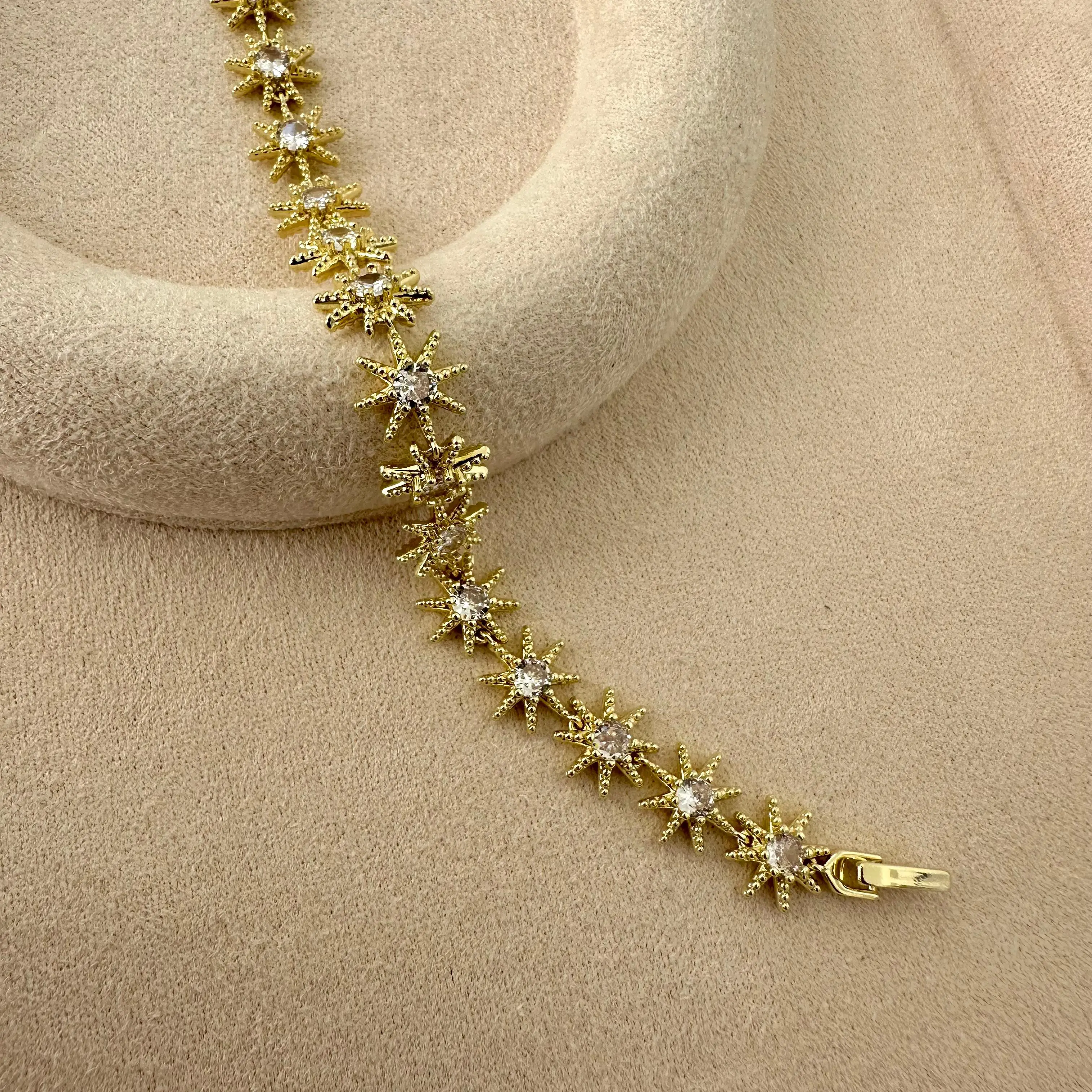 GY0041 Gold Yıldız Sıralı Bileklik