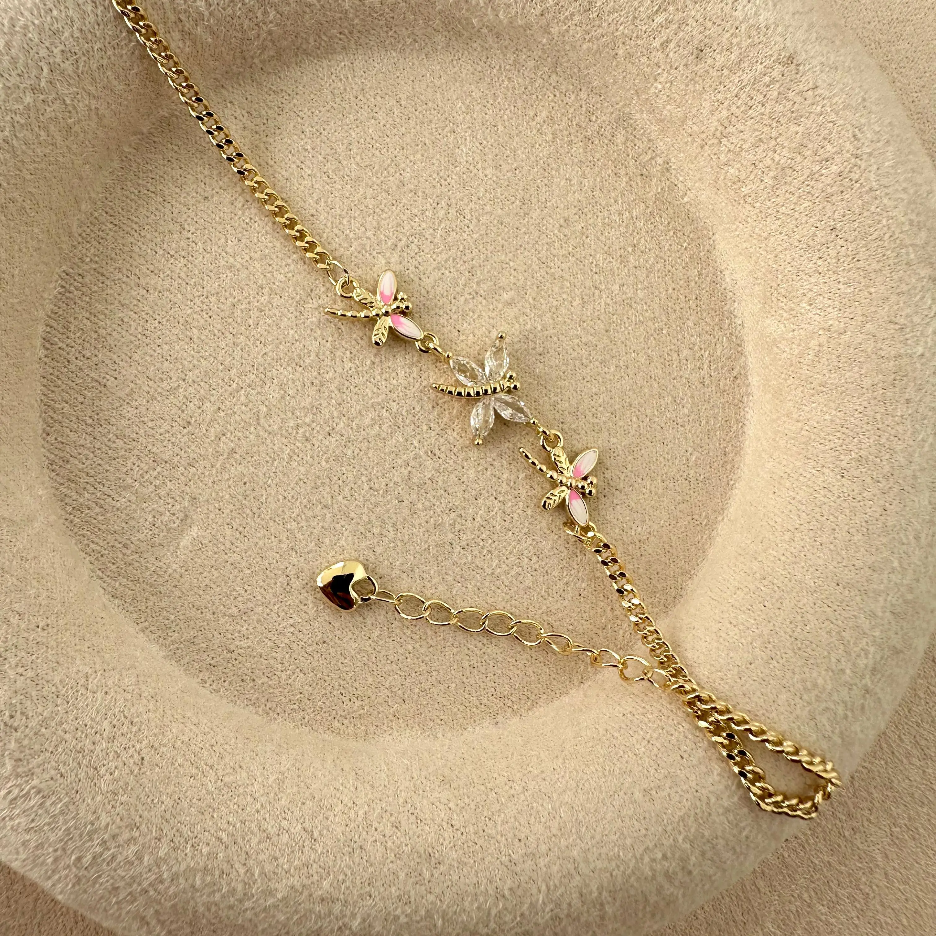 GY0053 Gold Kelebek Zincir Bileklik