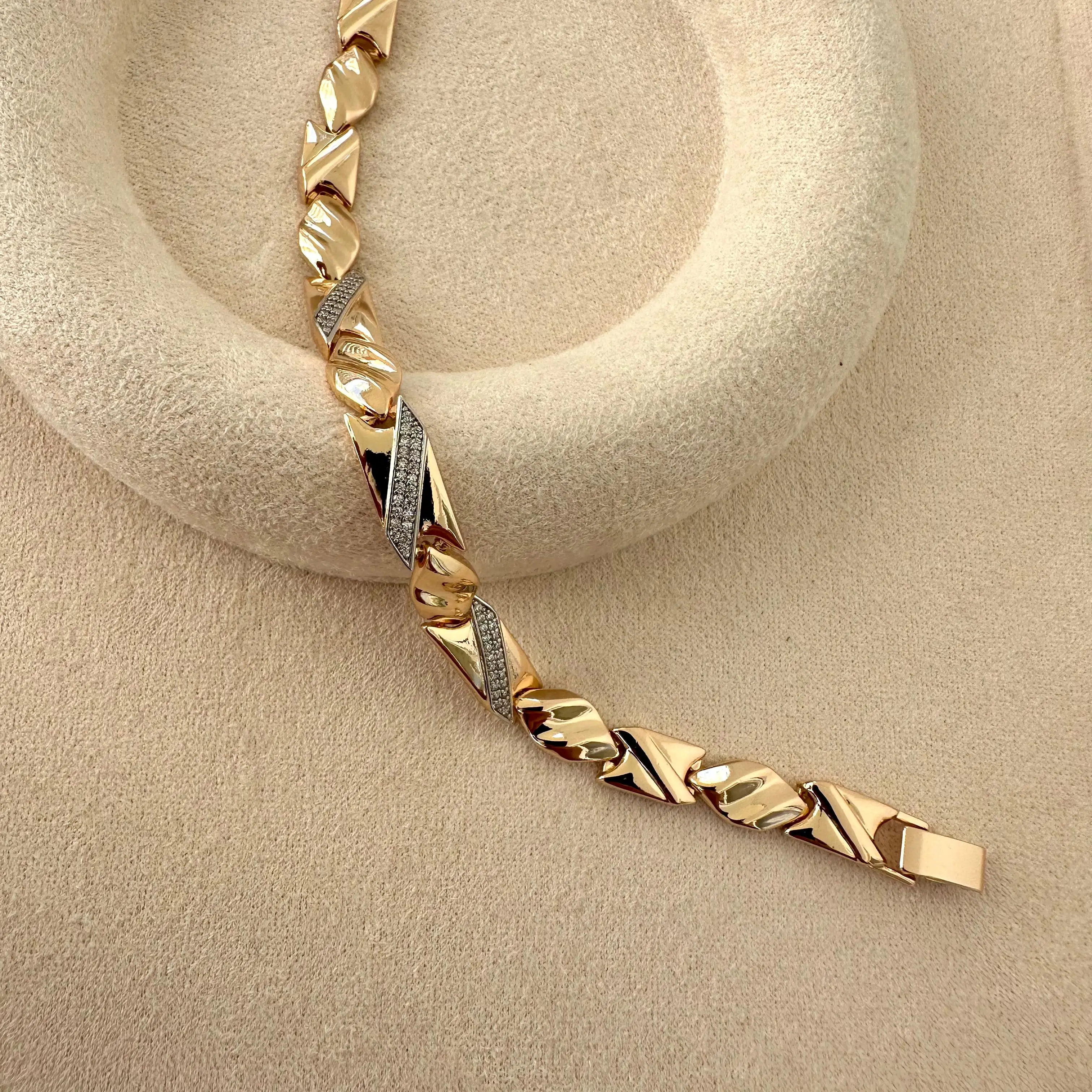 GY0062 Silver Şeritli Rose Gold Bileklik