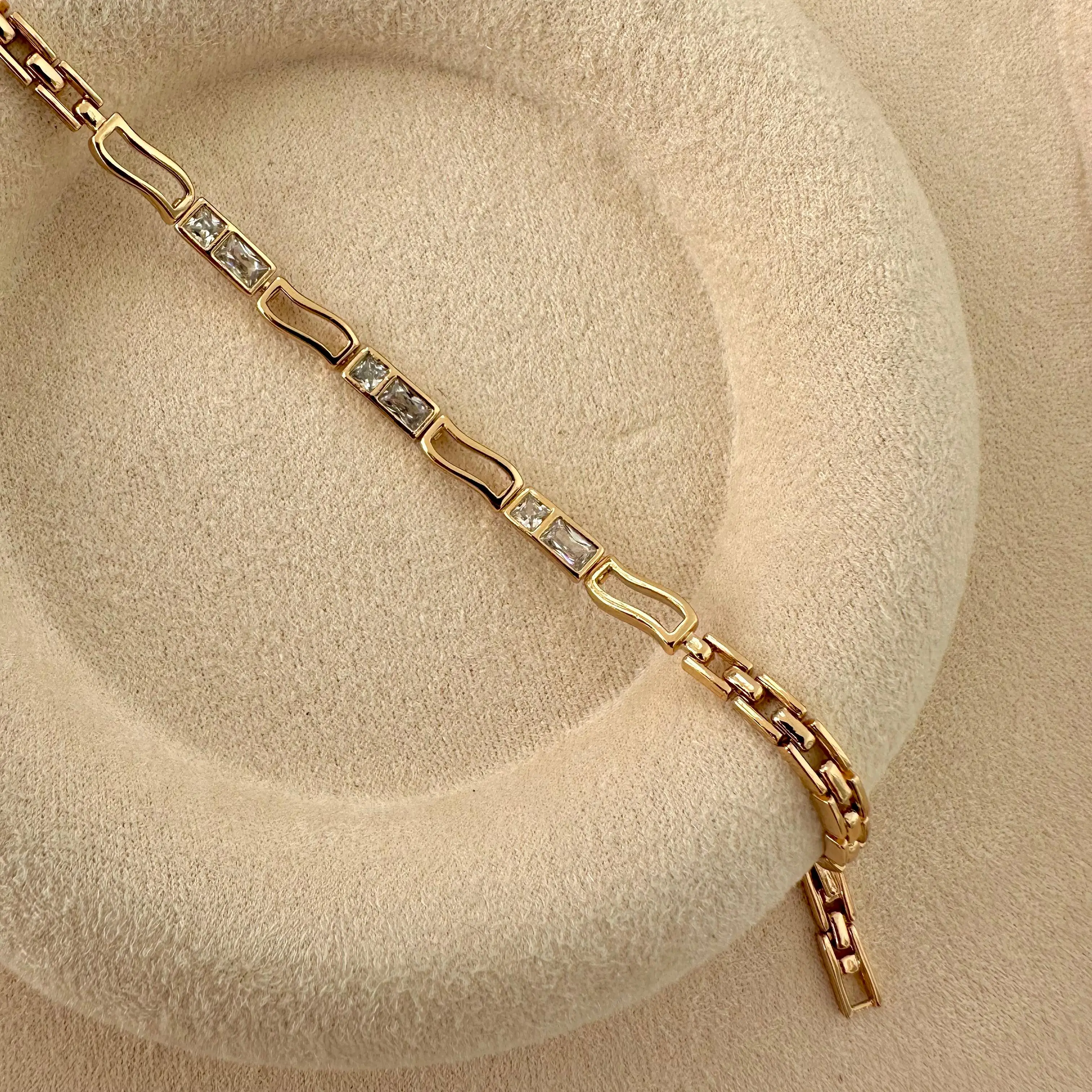 GY0083 Rose Gold Dikdörtgen Dilim Bileklik