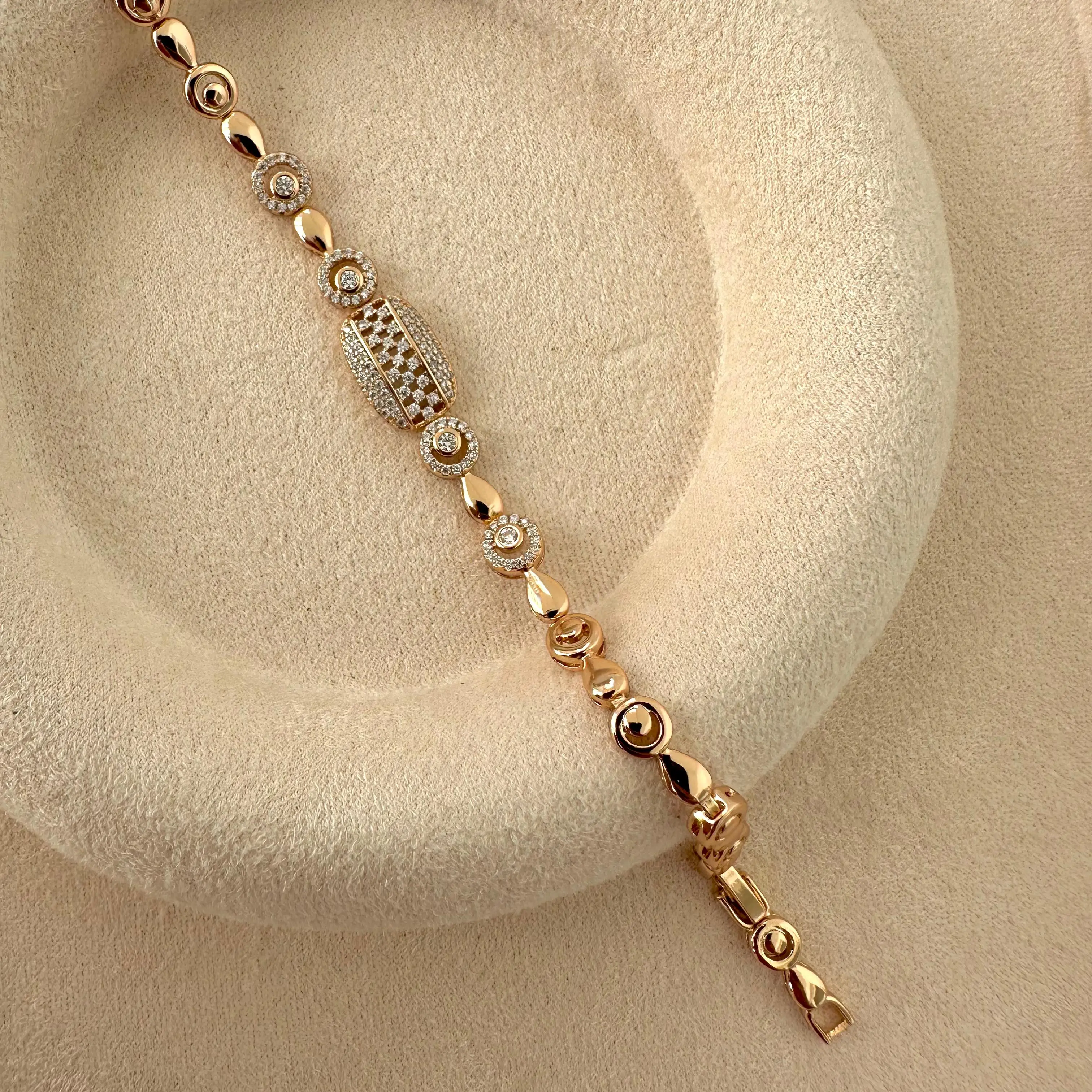 GY0086 Rose Gold Desenli Bileklik