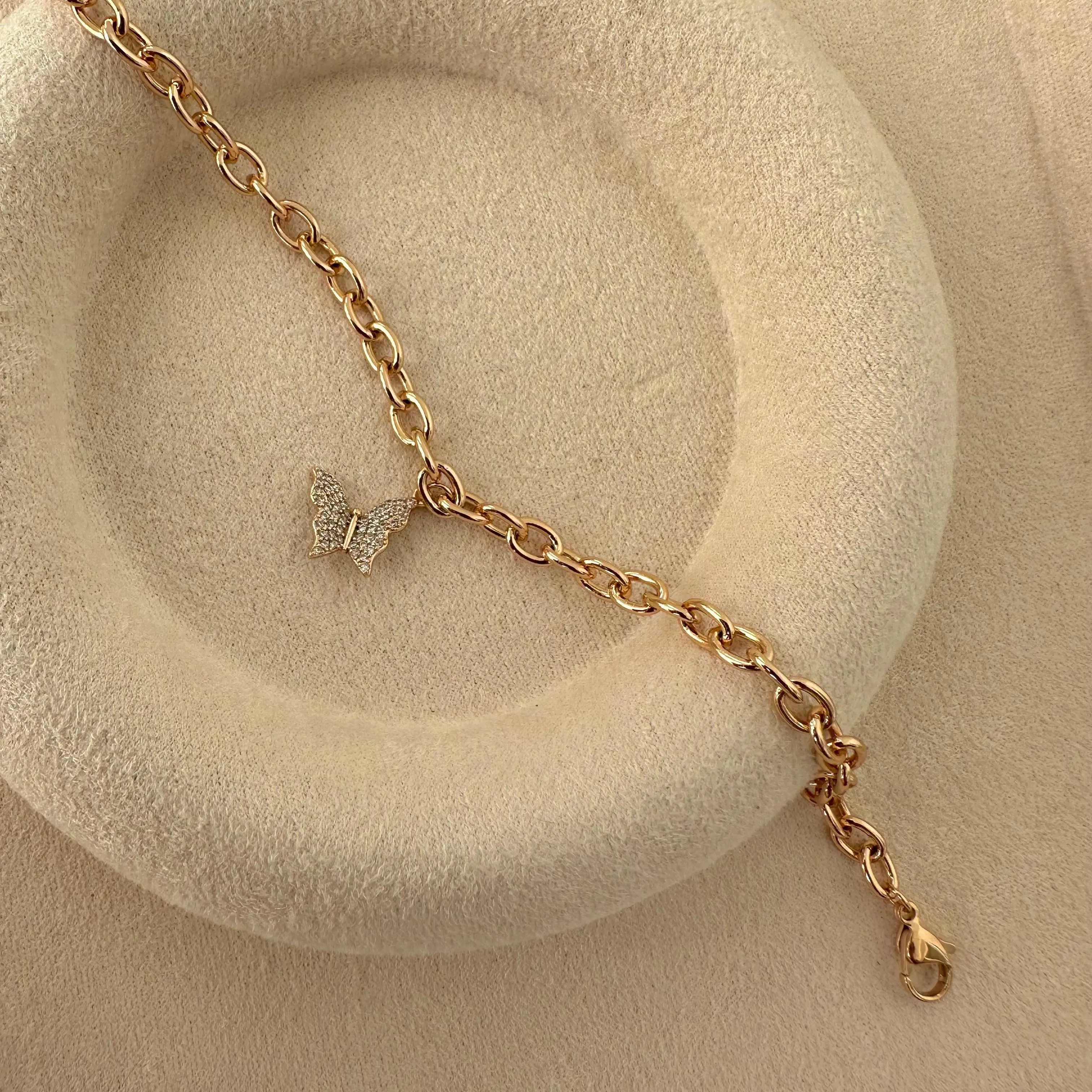 GY0088 Rose Gold Kelebek Bileklik